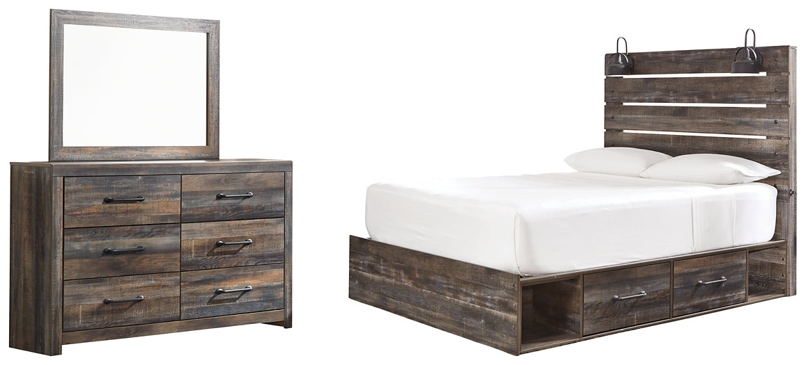 Drystan Queen Panel Bed with 4 Storage Drawers with Mirrored Dresser Furniture Mart -  online today or in-store at our location in Duluth, Ga. Furniture Mart Georgia. View our lowest price today. Shop Now. 