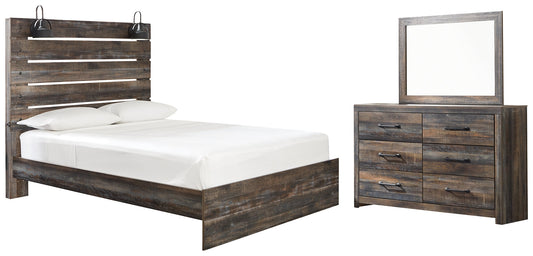 Drystan Queen Panel Bed with Mirrored Dresser Furniture Mart -  online today or in-store at our location in Duluth, Ga. Furniture Mart Georgia. View our lowest price today. Shop Now. 