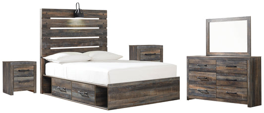 Drystan Twin Panel Bed with 2 Storage Drawers with Mirrored Dresser and 2 Nightstands Furniture Mart -  online today or in-store at our location in Duluth, Ga. Furniture Mart Georgia. View our lowest price today. Shop Now. 