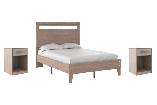 Flannia Full Panel Platform Bed with 2 Nightstands Furniture Mart -  online today or in-store at our location in Duluth, Ga. Furniture Mart Georgia. View our lowest price today. Shop Now. 