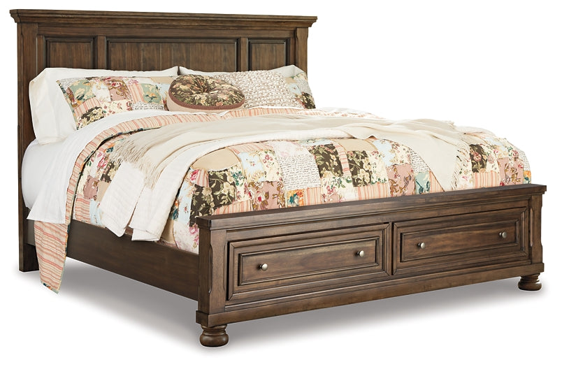 Flynnter Queen Panel Bed with 2 Storage Drawers with Mirrored Dresser, Chest and Nightstand Furniture Mart -  online today or in-store at our location in Duluth, Ga. Furniture Mart Georgia. View our lowest price today. Shop Now. 