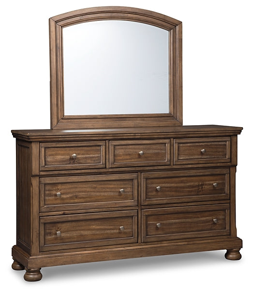 Flynnter Queen Panel Bed with 2 Storage Drawers with Mirrored Dresser and 2 Nightstands Furniture Mart -  online today or in-store at our location in Duluth, Ga. Furniture Mart Georgia. View our lowest price today. Shop Now. 