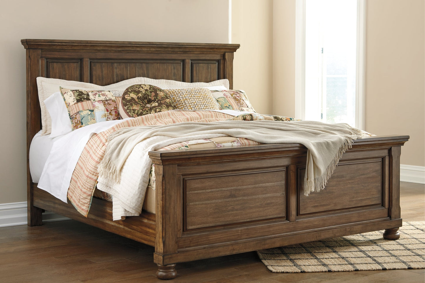 Flynnter Queen Panel Bed with Mirrored Dresser and 2 Nightstands Furniture Mart -  online today or in-store at our location in Duluth, Ga. Furniture Mart Georgia. View our lowest price today. Shop Now. 