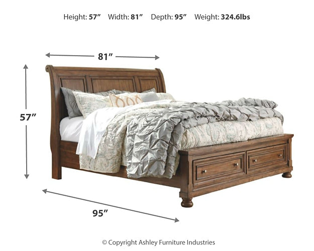 Flynnter Queen Sleigh Bed with 2 Storage Drawers with Mirrored Dresser Furniture Mart -  online today or in-store at our location in Duluth, Ga. Furniture Mart Georgia. View our lowest price today. Shop Now. 