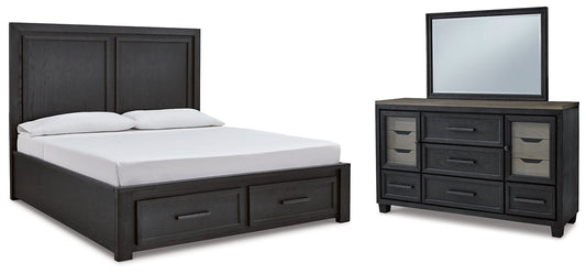 Foyland California King Panel Storage Bed with Mirrored Dresser Furniture Mart -  online today or in-store at our location in Duluth, Ga. Furniture Mart Georgia. View our lowest price today. Shop Now. 