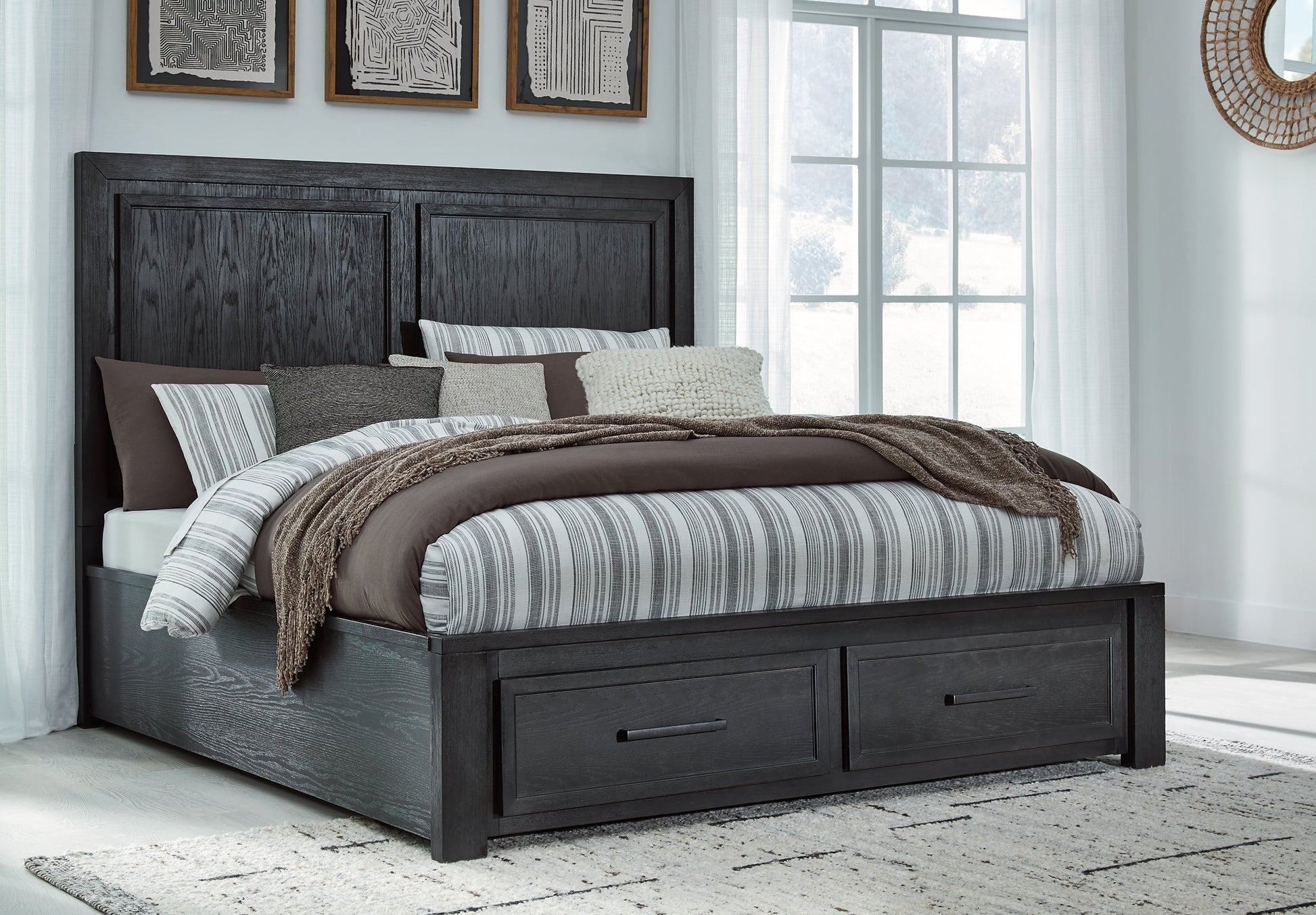 Foyland King Panel Storage Bed with Mirrored Dresser, Chest and Nightstand Furniture Mart -  online today or in-store at our location in Duluth, Ga. Furniture Mart Georgia. View our lowest price today. Shop Now. 