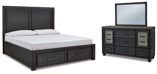 Foyland King Panel Storage Bed with Mirrored Dresser Furniture Mart -  online today or in-store at our location in Duluth, Ga. Furniture Mart Georgia. View our lowest price today. Shop Now. 