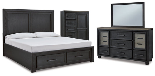 Foyland King Panel Storage Bed with Mirrored Dresser and Chest Furniture Mart -  online today or in-store at our location in Duluth, Ga. Furniture Mart Georgia. View our lowest price today. Shop Now. 