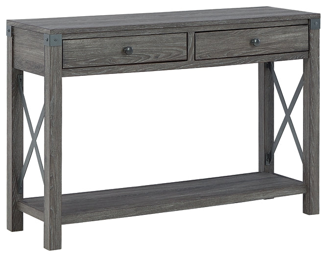 Freedan Console Sofa Table Furniture Mart -  online today or in-store at our location in Duluth, Ga. Furniture Mart Georgia. View our lowest price today. Shop Now. 