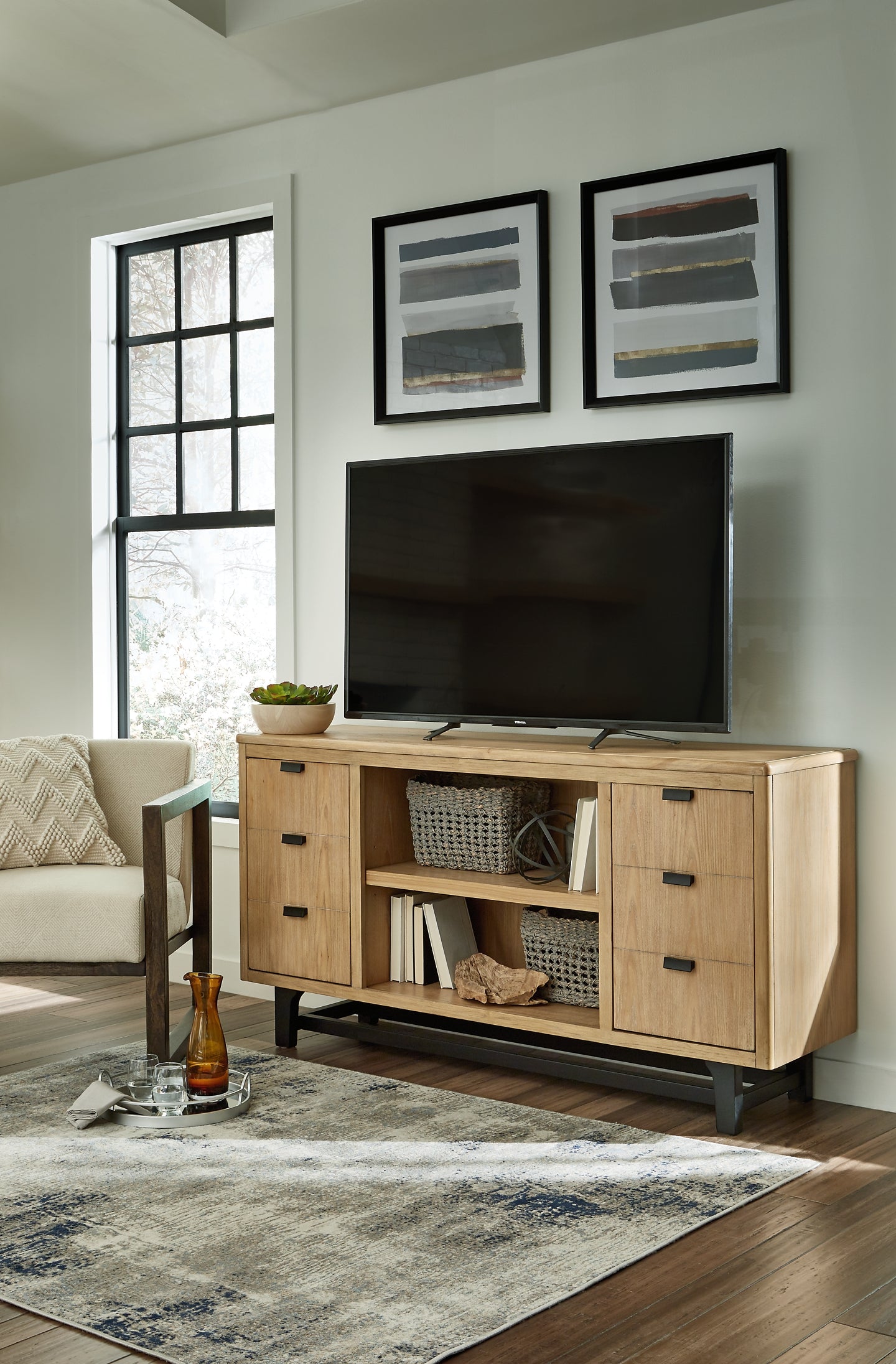 Freslowe LG TV Stand w/Fireplace Option Furniture Mart -  online today or in-store at our location in Duluth, Ga. Furniture Mart Georgia. View our lowest price today. Shop Now. 