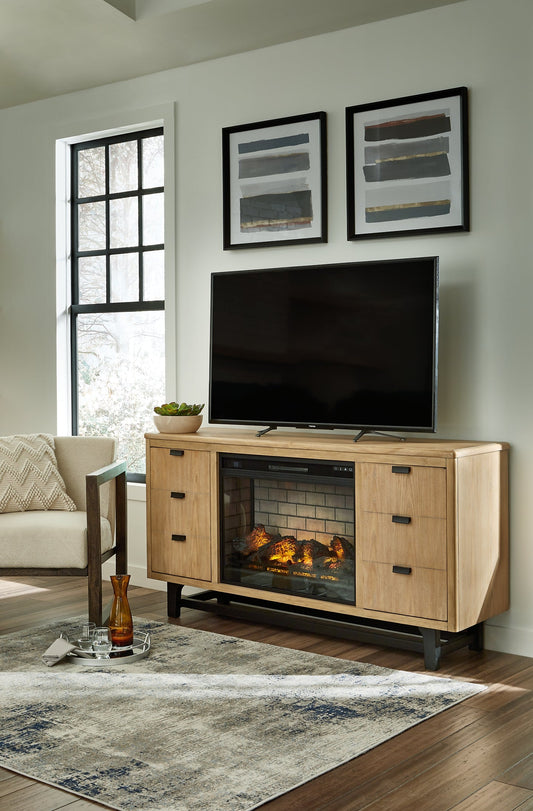 Freslowe TV Stand with Electric Fireplace Furniture Mart -  online today or in-store at our location in Duluth, Ga. Furniture Mart Georgia. View our lowest price today. Shop Now. 