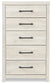 Cambeck  Panel Bed With 2 Storage Drawers With Mirrored Dresser And Chest