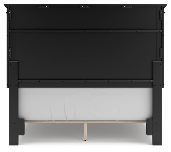 Lanolee Full Panel Bed with Mirrored Dresser and Chest