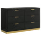 Caraway 6-drawer Dresser Black