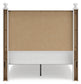 Mollviney Full Panel Bed with Mirrored Dresser and 2 Nightstands