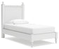 Mollviney Twin Panel Bed with Mirrored Dresser, Chest and Nightstand