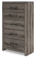 Graystorm Twin Panel Bed with Mirrored Dresser, Chest and Nightstand