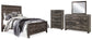 Wynnlow Queen Crossbuck Panel Bed with Mirrored Dresser and Chest