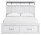 Ashbryn California King Panel Storage Bed with Mirrored Dresser, Chest and Nightstand