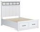 Ashbryn Queen Panel Storage Bed with Mirrored Dresser