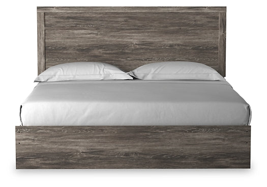 Ralinksi King Panel Bed with Mirrored Dresser and Chest