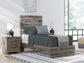Graystorm Twin Panel Bed with Mirrored Dresser and Nightstand