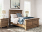 Feddinger Queen Panel Bed with Mirrored Dresser, Chest and Nightstand