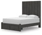 Fraluna Queen Panel Storage Bed with Mirrored Dresser and Chest