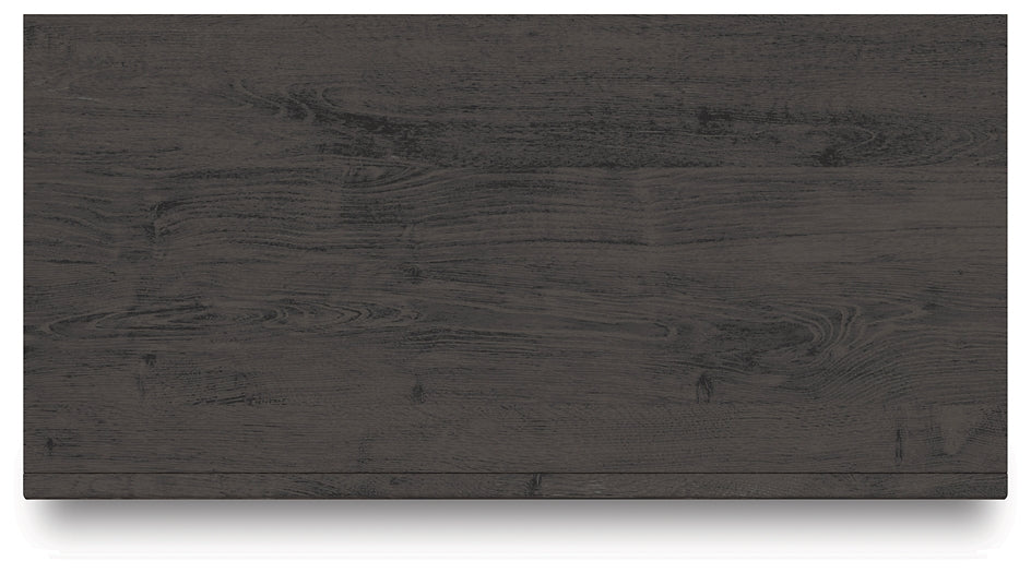 Fraluna King Panel Bed with Mirrored Dresser and Chest