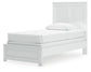Bostwick Shoals Twin Panel Bed with Mirrored Dresser, Chest and Nightstand
