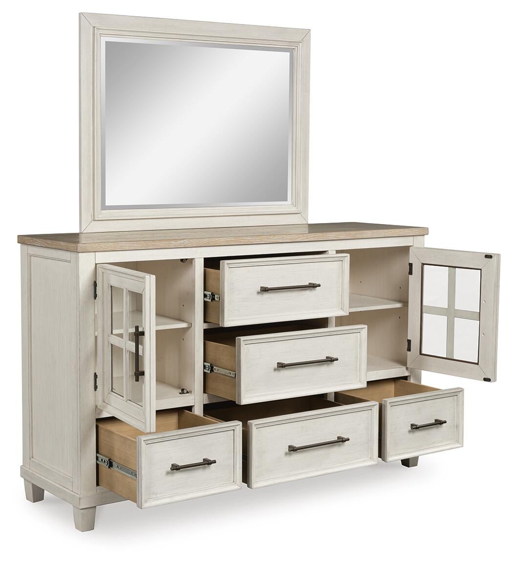 Shaybrock California King Panel Bed, Dresser and Mirror
