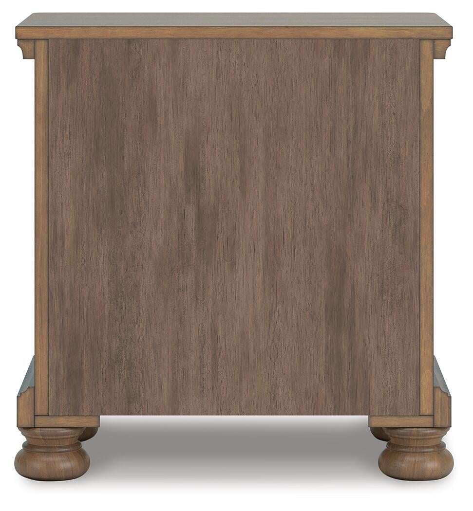 Feddinger King Storage Sleigh Bed with Mirrored Dresser and Nightstand