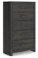 Hollivern King Panel Bed, Dresser, Mirror, Chest and Nightstand