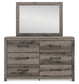 Graystorm King Panel Bed, Dresser and Mirror