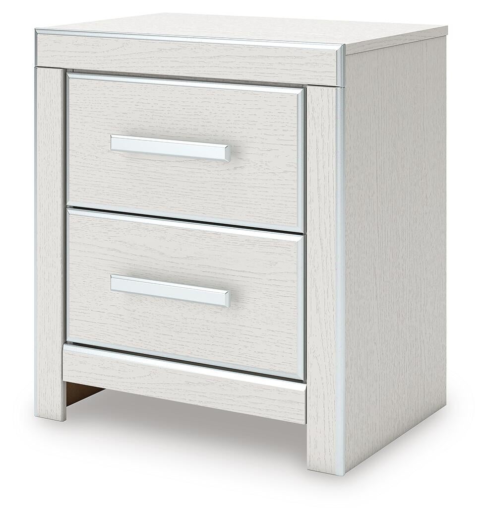 Zuraleus King Upholstered Panel Platform Storage Bed, Dresser, Mirror and Nightstand