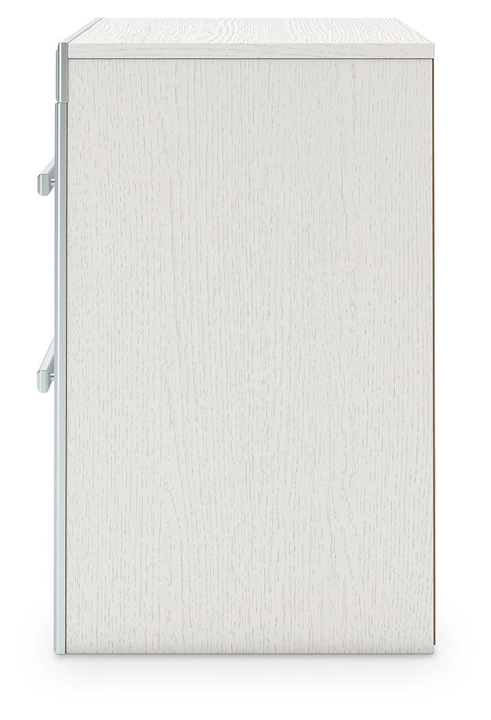 Zuraleus Queen Upholstered Panel Platform Storage Bed, Dresser, Mirror, Chest and Nightstand