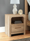 Kinlanni Queen Upholstered Panel Bed, Dresser, Mirror and Nightstand