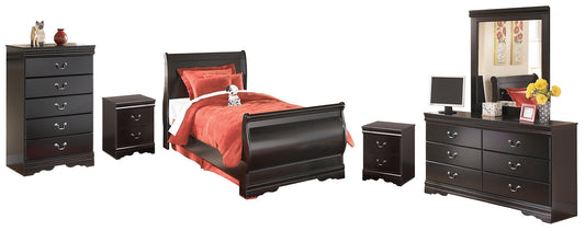 Huey Vineyard Full Sleigh Bed with Mirrored Dresser, Chest and 2 Nightstands Furniture Mart -  online today or in-store at our location in Duluth, Ga. Furniture Mart Georgia. View our lowest price today. Shop Now. 