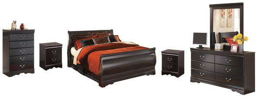 Huey Vineyard Queen Sleigh Bed with Mirrored Dresser, Chest and 2 Nightstands Furniture Mart -  online today or in-store at our location in Duluth, Ga. Furniture Mart Georgia. View our lowest price today. Shop Now. 