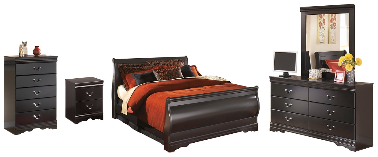 Huey Vineyard Queen Sleigh Bed with Mirrored Dresser, Chest and Nightstand Furniture Mart -  online today or in-store at our location in Duluth, Ga. Furniture Mart Georgia. View our lowest price today. Shop Now. 