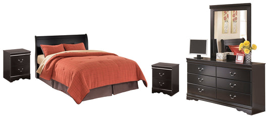Huey Vineyard Queen Sleigh Headboard with Mirrored Dresser and 2 Nightstands Furniture Mart -  online today or in-store at our location in Duluth, Ga. Furniture Mart Georgia. View our lowest price today. Shop Now. 