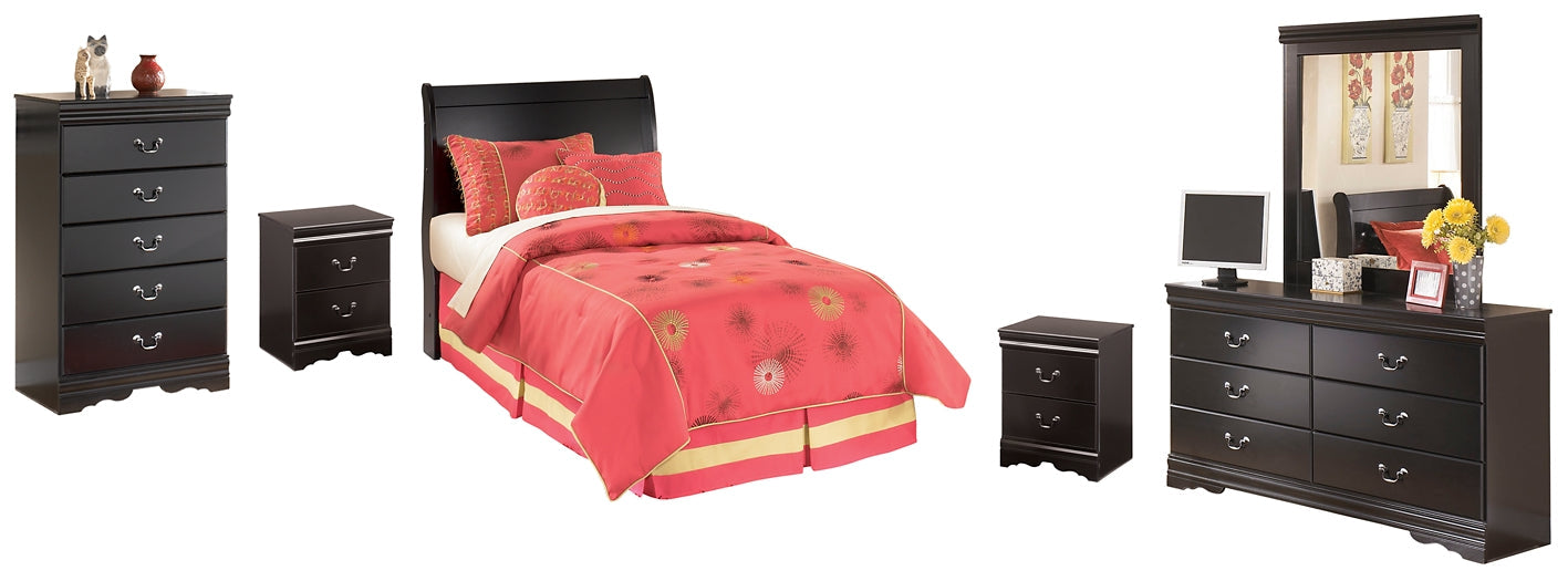 Huey Vineyard Twin Sleigh Headboard with Mirrored Dresser, Chest and 2 Nightstands Furniture Mart -  online today or in-store at our location in Duluth, Ga. Furniture Mart Georgia. View our lowest price today. Shop Now. 