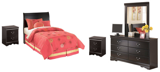 Huey Vineyard Twin Sleigh Headboard with Mirrored Dresser and 2 Nightstands Furniture Mart -  online today or in-store at our location in Duluth, Ga. Furniture Mart Georgia. View our lowest price today. Shop Now. 