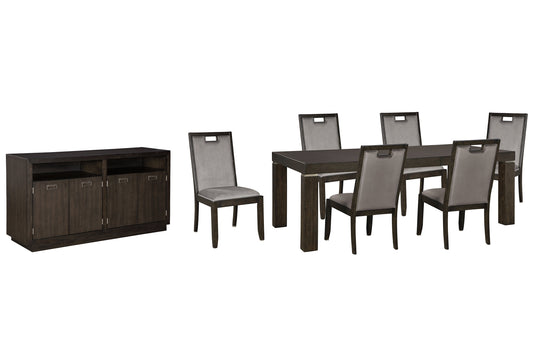 Hyndell Dining Table and 6 Chairs with Storage Furniture Mart -  online today or in-store at our location in Duluth, Ga. Furniture Mart Georgia. View our lowest price today. Shop Now. 