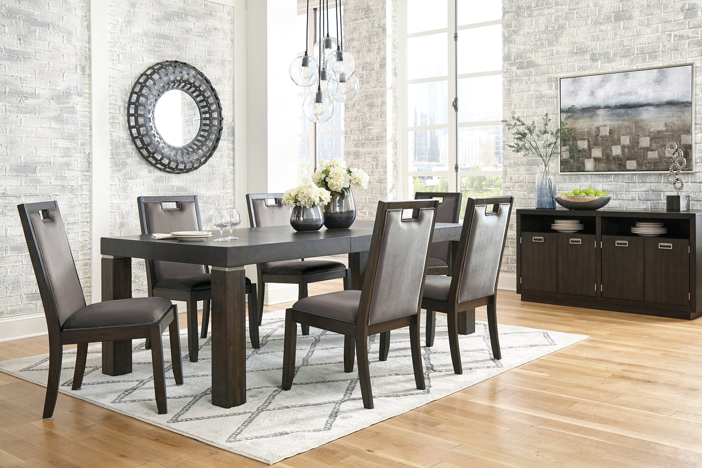 Hyndell Dining Table and 6 Chairs with Storage Furniture Mart -  online today or in-store at our location in Duluth, Ga. Furniture Mart Georgia. View our lowest price today. Shop Now. 
