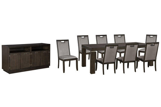 Hyndell Dining Table and 8 Chairs with Storage Furniture Mart -  online today or in-store at our location in Duluth, Ga. Furniture Mart Georgia. View our lowest price today. Shop Now. 