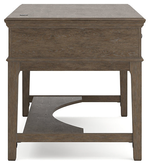 Janismore Home Office Storage Leg Desk Furniture Mart -  online today or in-store at our location in Duluth, Ga. Furniture Mart Georgia. View our lowest price today. Shop Now. 