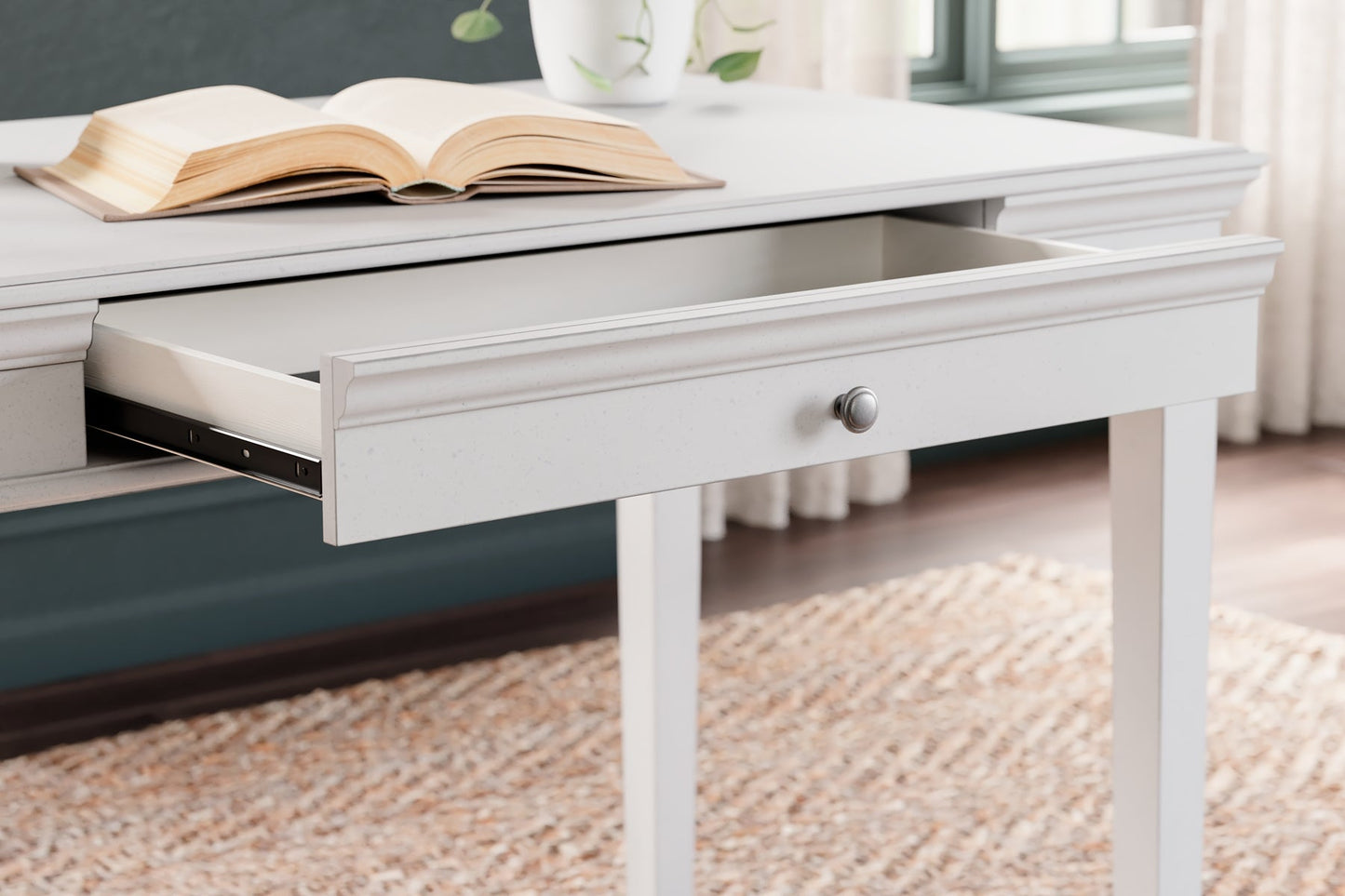Kanwyn Home Office Small Leg Desk Furniture Mart -  online today or in-store at our location in Duluth, Ga. Furniture Mart Georgia. View our lowest price today. Shop Now. 