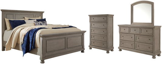 Lettner California King Panel Bed with Mirrored Dresser and Chest Furniture Mart -  online today or in-store at our location in Duluth, Ga. Furniture Mart Georgia. View our lowest price today. Shop Now. 