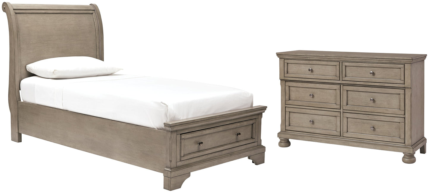 Lettner Twin Sleigh Bed with Dresser Furniture Mart -  online today or in-store at our location in Duluth, Ga. Furniture Mart Georgia. View our lowest price today. Shop Now. 